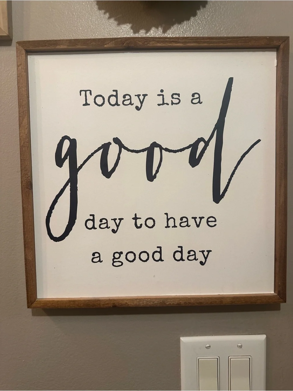 Framed 'Have Courage and Be Kind' Wall Art - White & Green